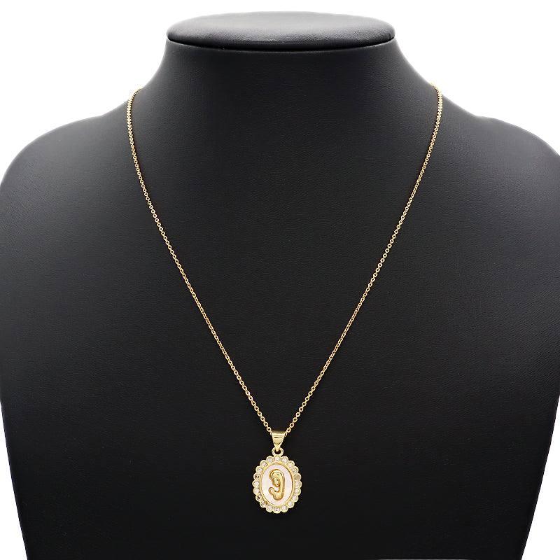 Newest Customizable Factory Fashion Wholesale CZ Shell Pendant Gold Plated Chain Jewelry Brass Chain Necklace