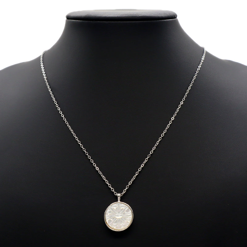 Factory Manufacture Customized Wholesale Handmade Gold Plated Natural Stone Beads Shell Pendant Stainless Steel Chain Necklace For Women Gift