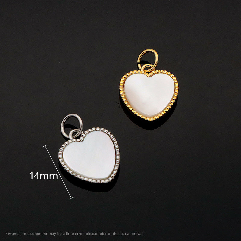 Wholesale Fashion Custom Women Gift Trendy Heart Shell Pendant Jewelry Gold Plated Stainless Steel Chain Necklace