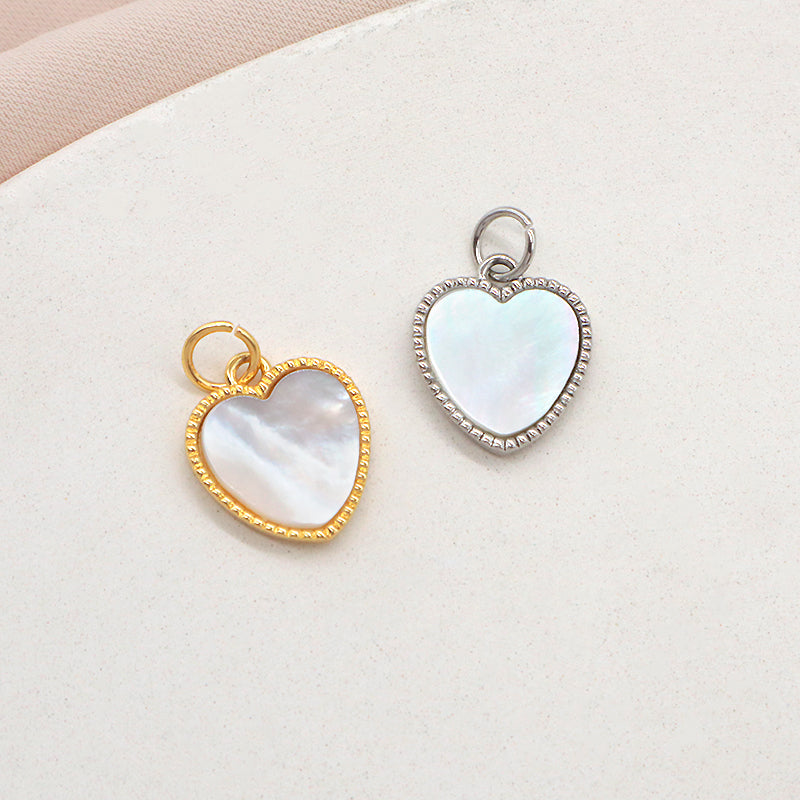 Wholesale Fashion Custom Women Gift Trendy Heart Shell Pendant Jewelry Gold Plated Stainless Steel Chain Necklace