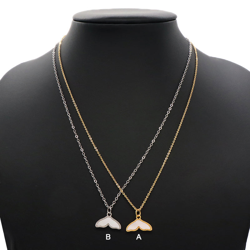 Fashion Design Customized Wholesale Gold Plated Chain Brass Chain Newest Jewelry Various Shell Charm Pendant Necklace
