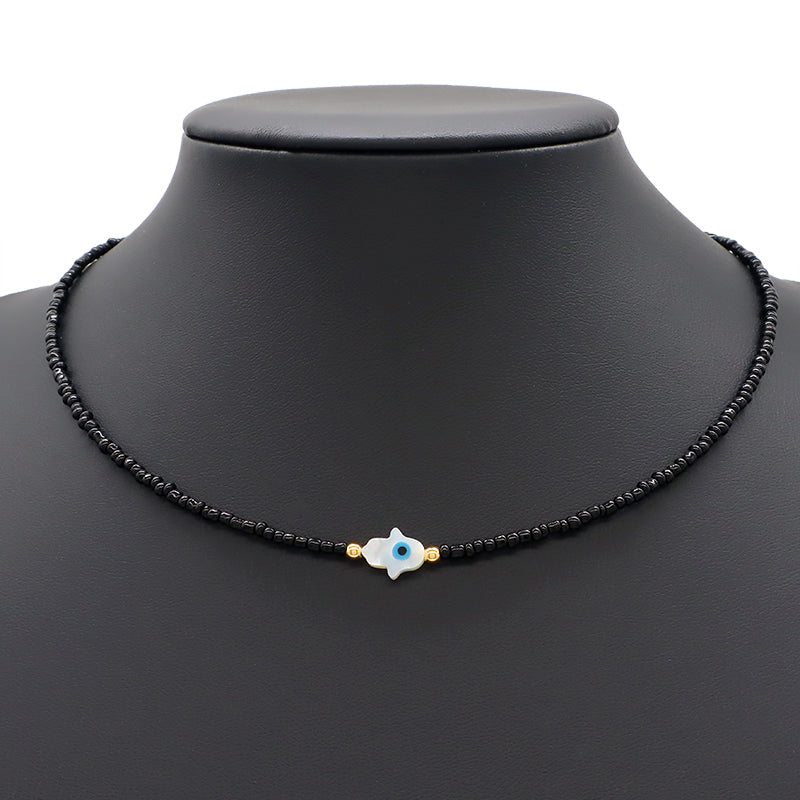 Handmade OEM Newest Custom Wholesale Fashion Gold Plated Shell Charm Jewelry Gift Seed Beads Necklace Necklace