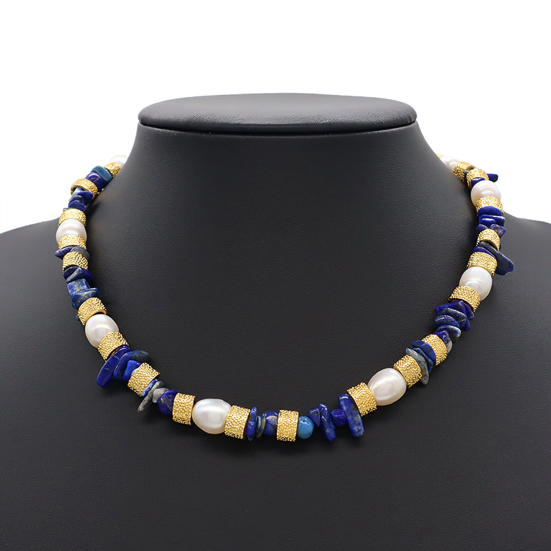 Good Quality Custom Manufacture Factory Wholesale Adjustable Handmade Natural Stone Necklace Fresh Water Pearl Necklace For Women