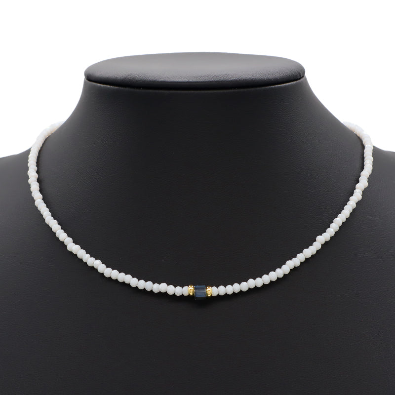 Handmade OEM Wholesale Fashion Customized Gold Plated Glass Crystal Necklace For Women Gift