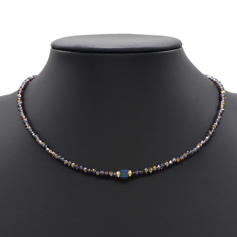 Handmade OEM Wholesale Fashion Customized Gold Plated Glass Crystal Necklace For Women Gift