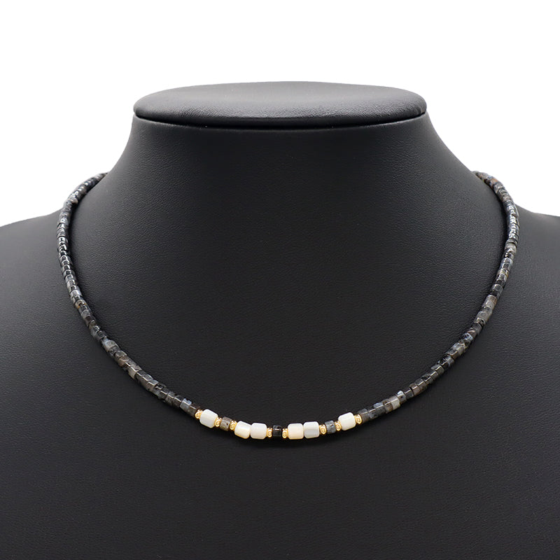Design Wholesale Customized Simple Gold Plated Jewelry Handmade Natural Stone Beads Necklace