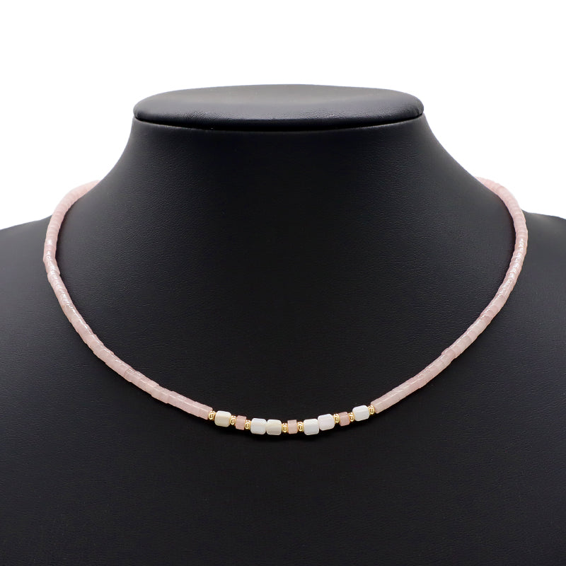 Design Wholesale Customized Simple Gold Plated Jewelry Handmade Natural Stone Beads Necklace