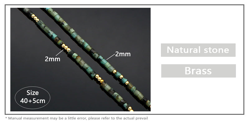 Handmade Natural Stone Beads Necklace Jewelry