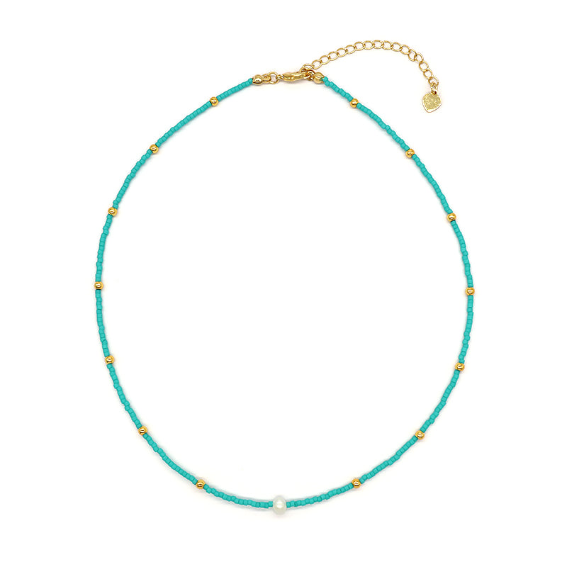 Custom Colorful Miyuki Beads Natural Freshwater Pearl Necklace