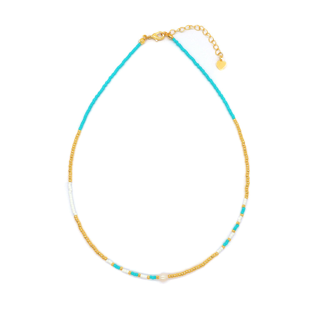 Custom Handmade 925 Sterling Silver Colorful Miyuki Beads Necklace