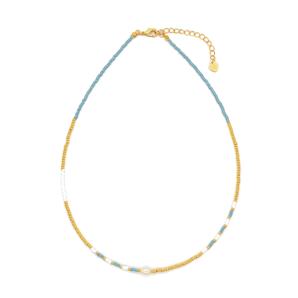 Custom Handmade 925 Sterling Silver Colorful Miyuki Beads Necklace