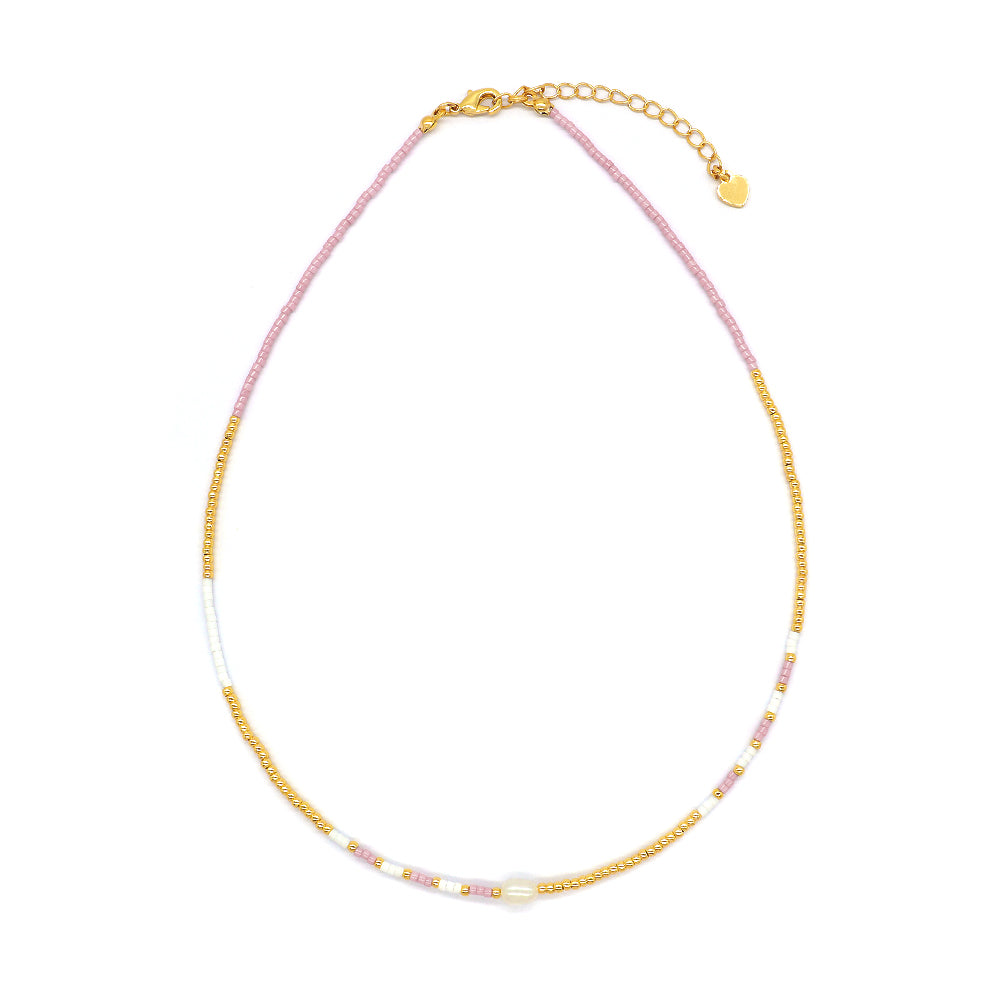 Custom Handmade 925 Sterling Silver Colorful Miyuki Beads Necklace