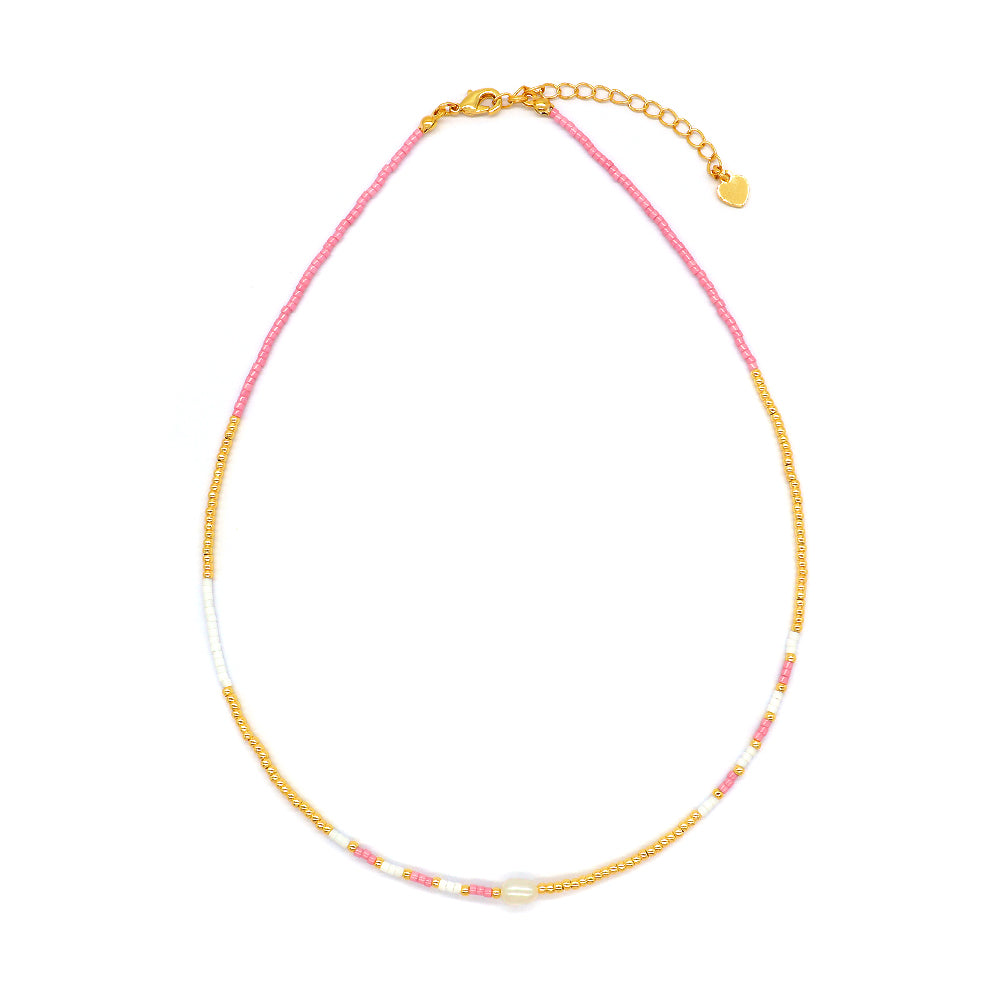 Custom Handmade 925 Sterling Silver Colorful Miyuki Beads Necklace