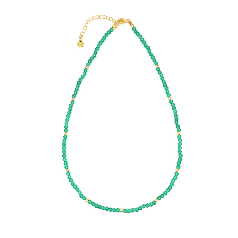 Handmade Custom Natural Stone Beads 925 Sterling Silver Jewelry Necklace