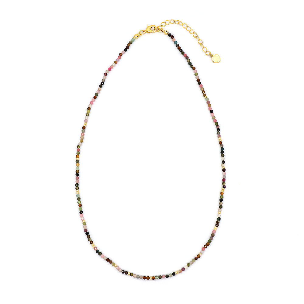 Handmade Custom 2.5mm Delicate Natural Stone Beads Jewelry Necklace