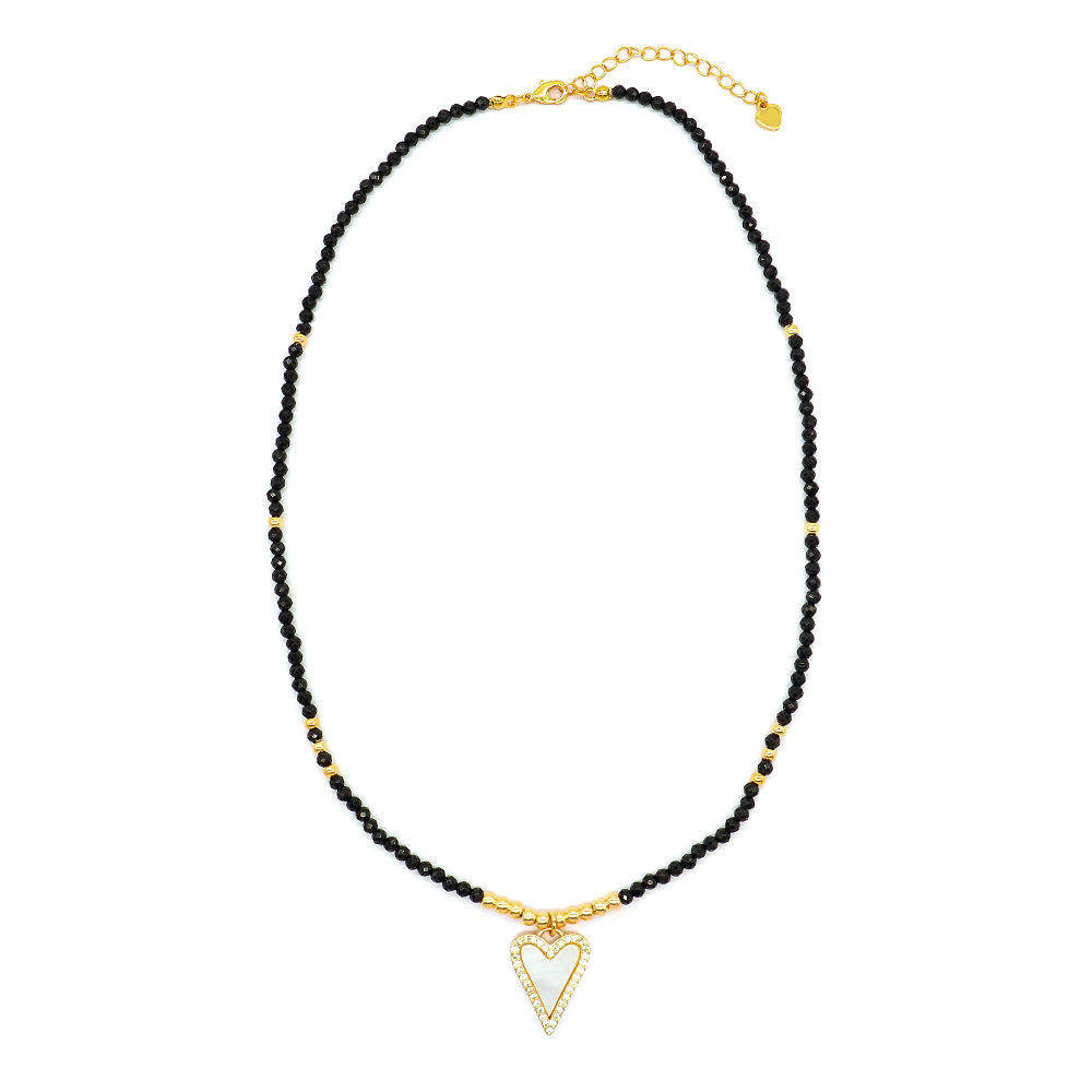 Handmade Custom Natural Stone Beads Jewelry Gold Plated Necklace