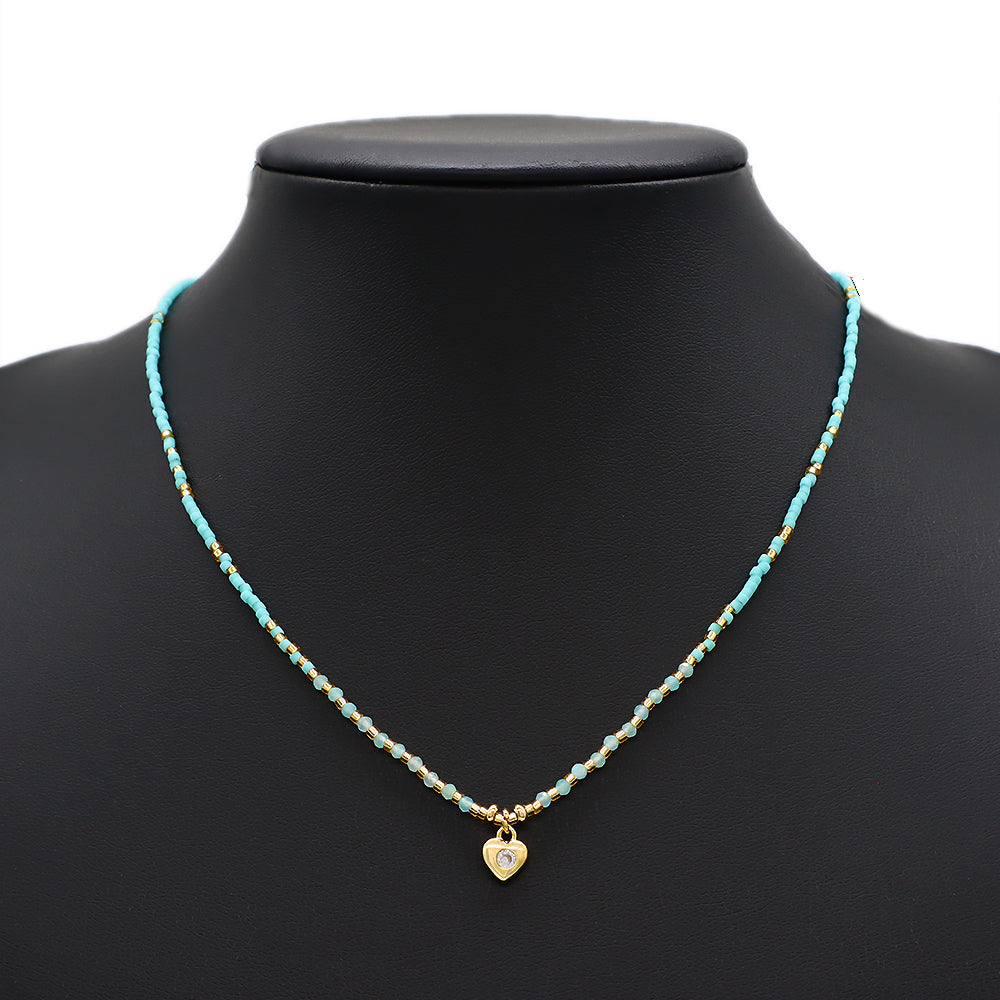 Handmade Custom Brass With Enamel Pendant Necklace With Chain Necklace