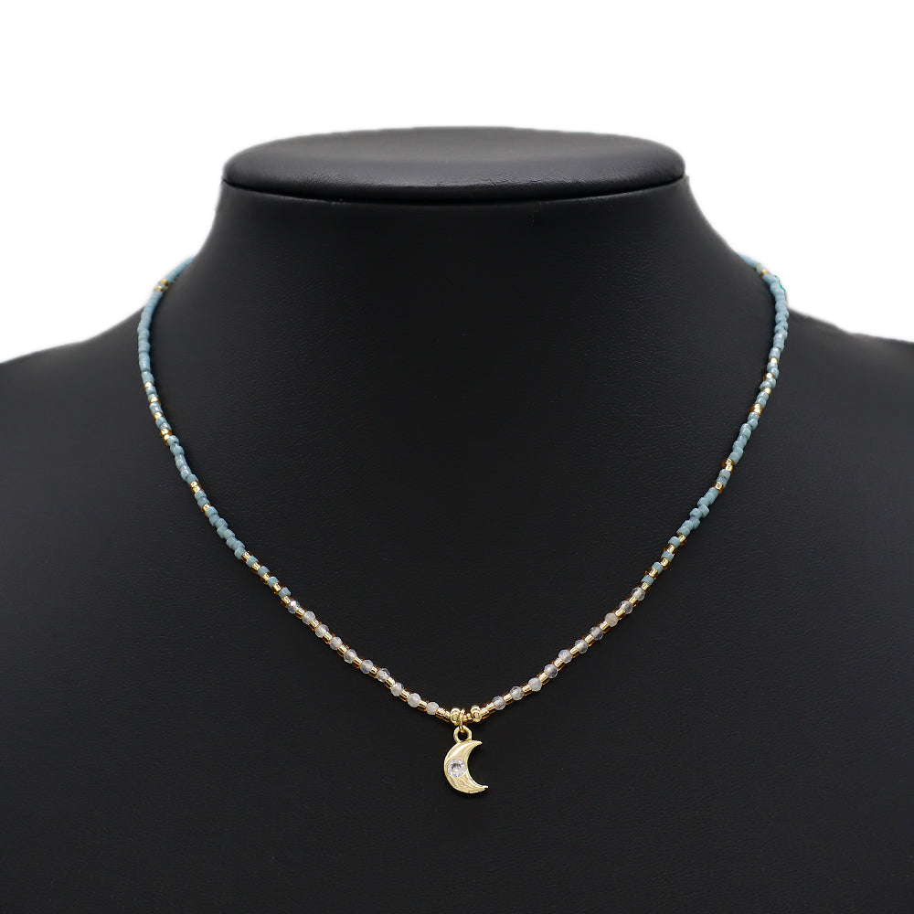 Handmade Custom Brass With Enamel Pendant Necklace With Chain Necklace