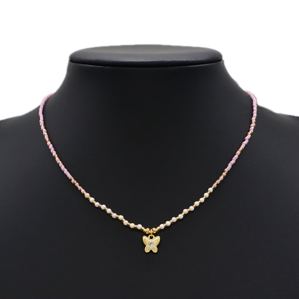 Handmade Custom Brass With Enamel Pendant Necklace With Chain Necklace