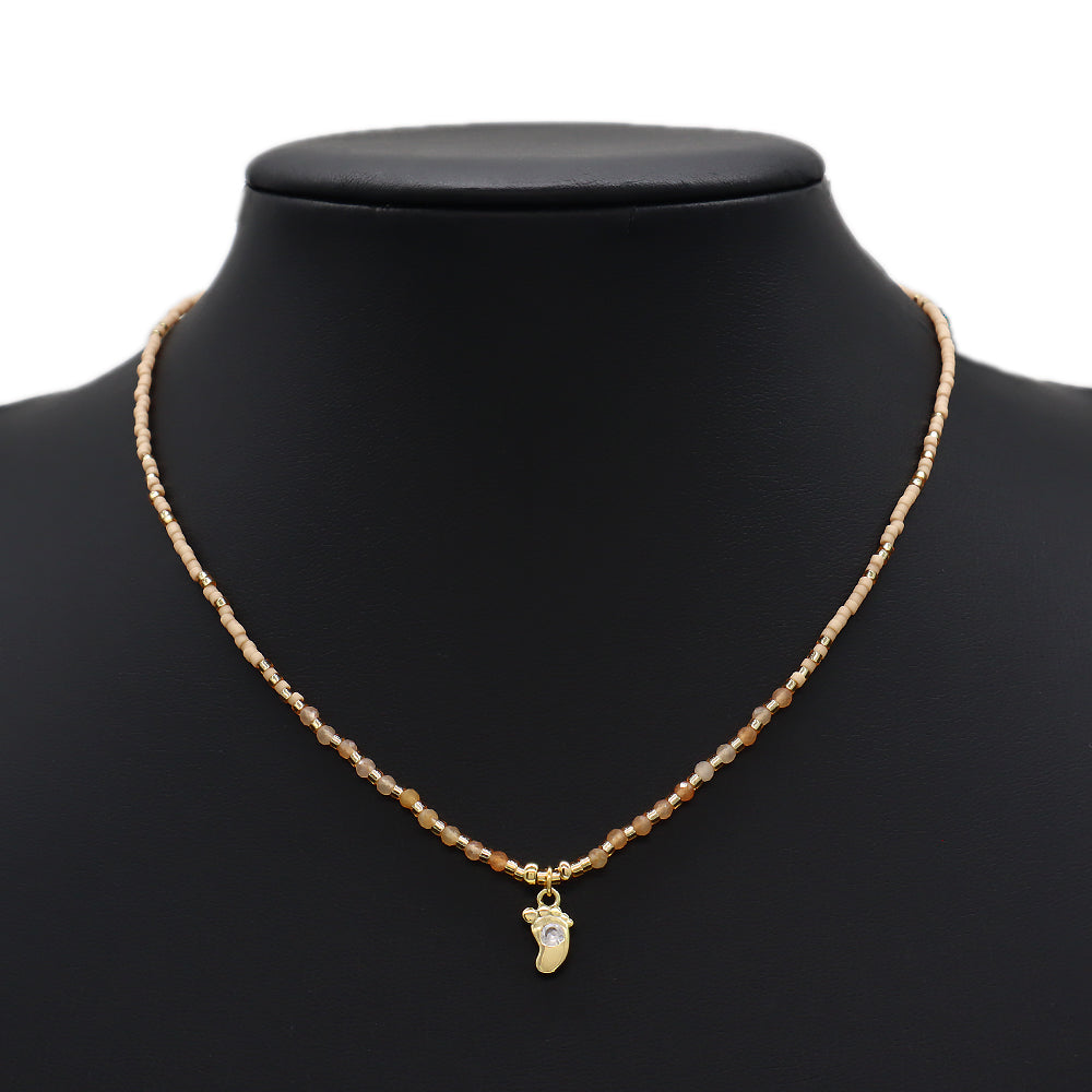 Handmade Custom Brass With Enamel Pendant Necklace With Chain Necklace