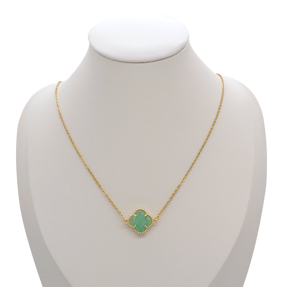 Handmade Custom Natural Stone Pendant Stainless Steel Necklace