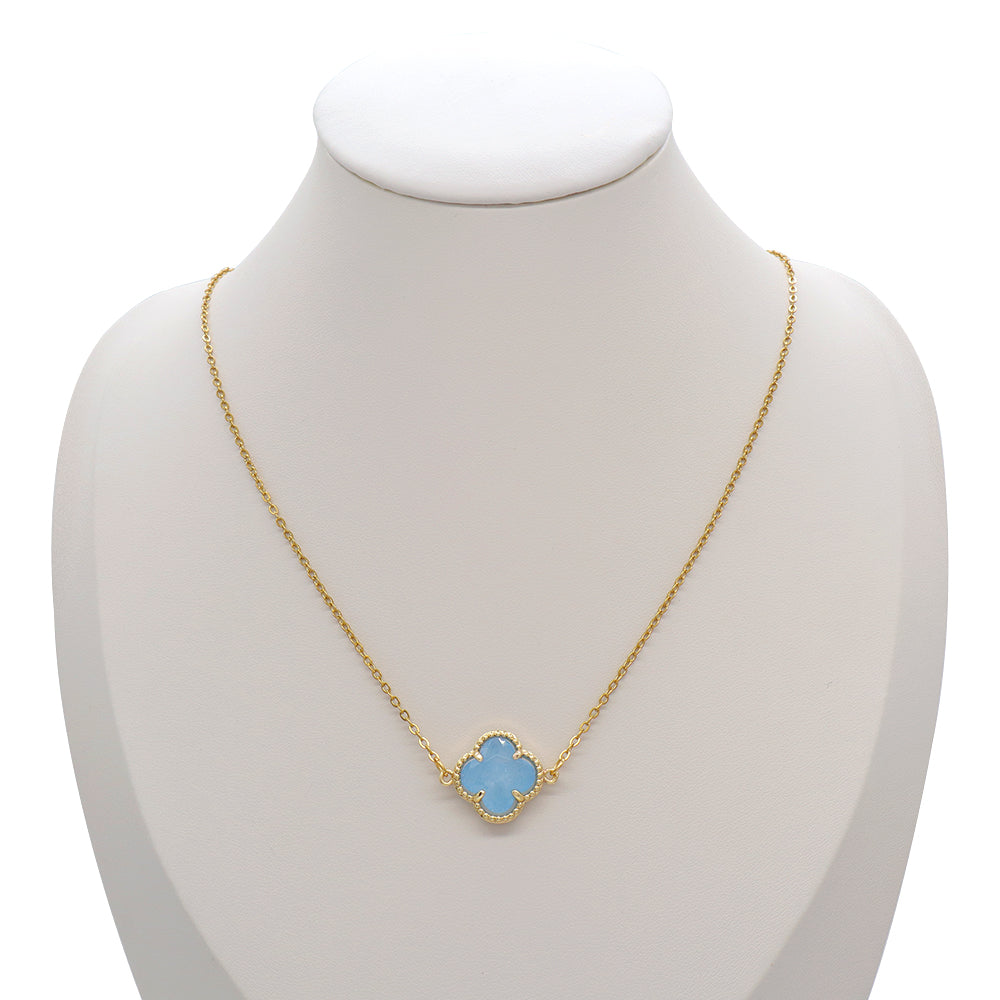 Handmade Custom Natural Stone Pendant Stainless Steel Necklace
