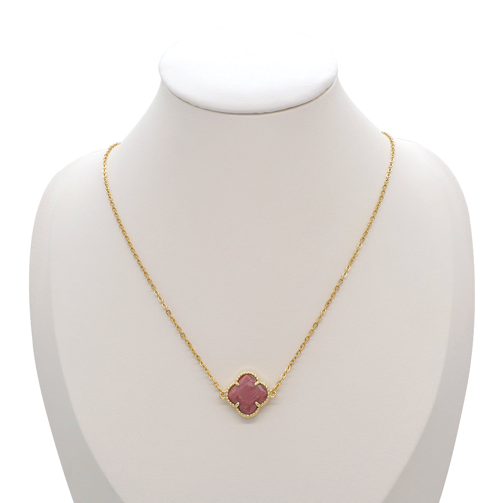 Handmade Custom Natural Stone Pendant Stainless Steel Necklace
