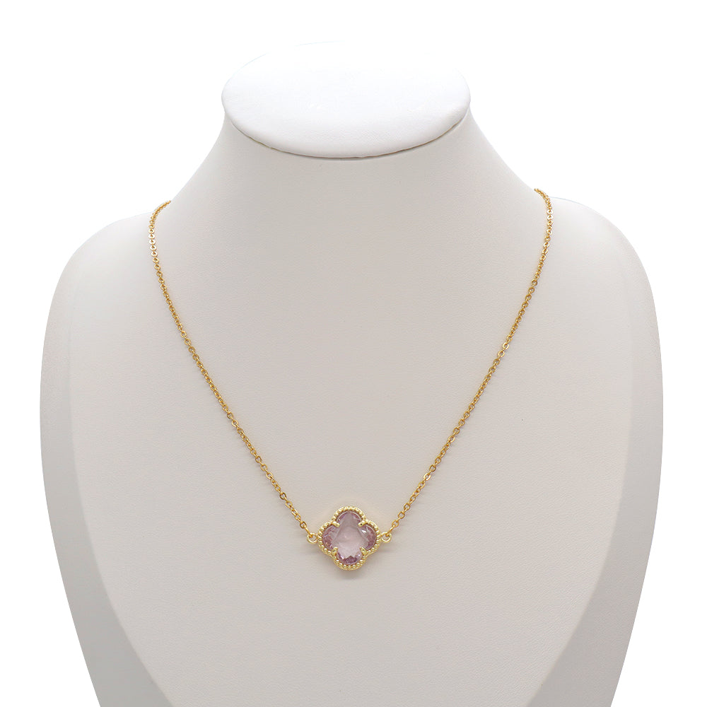 Handmade Custom Natural Stone Pendant Stainless Steel Necklace