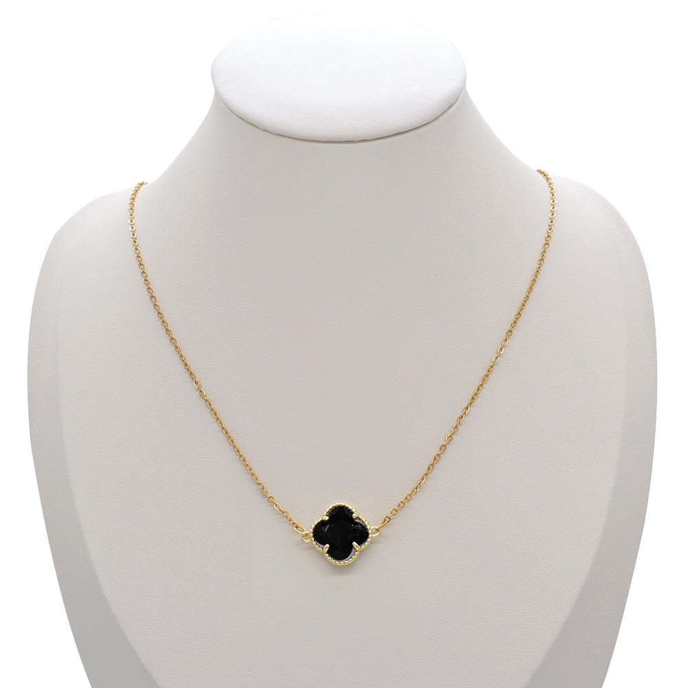 Handmade Custom Natural Stone Pendant Stainless Steel Necklace