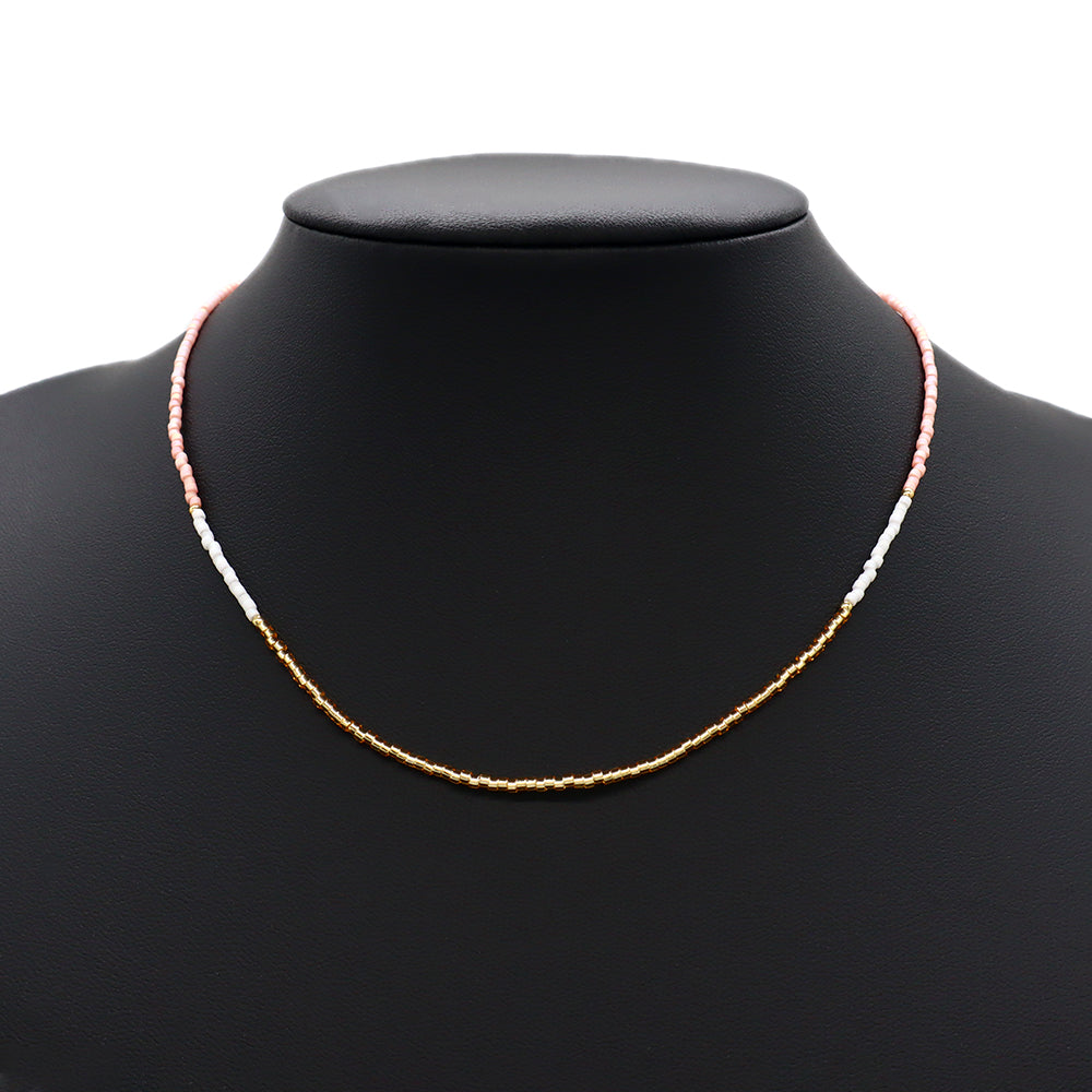 Handmade Custom Miyuki Necklace With Brass Beads Necklace