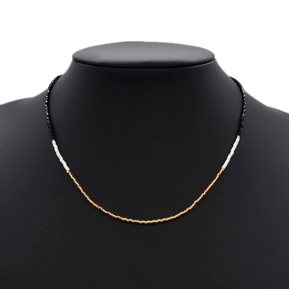 Handmade Custom Miyuki Necklace With Brass Beads Necklace
