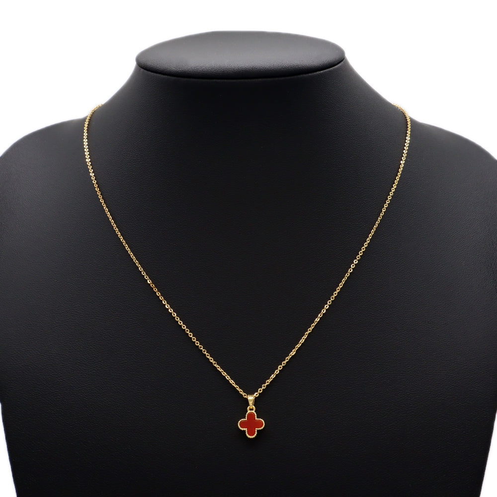 Handmade Custom Brass Natural Stone 9mm Charm Necklace