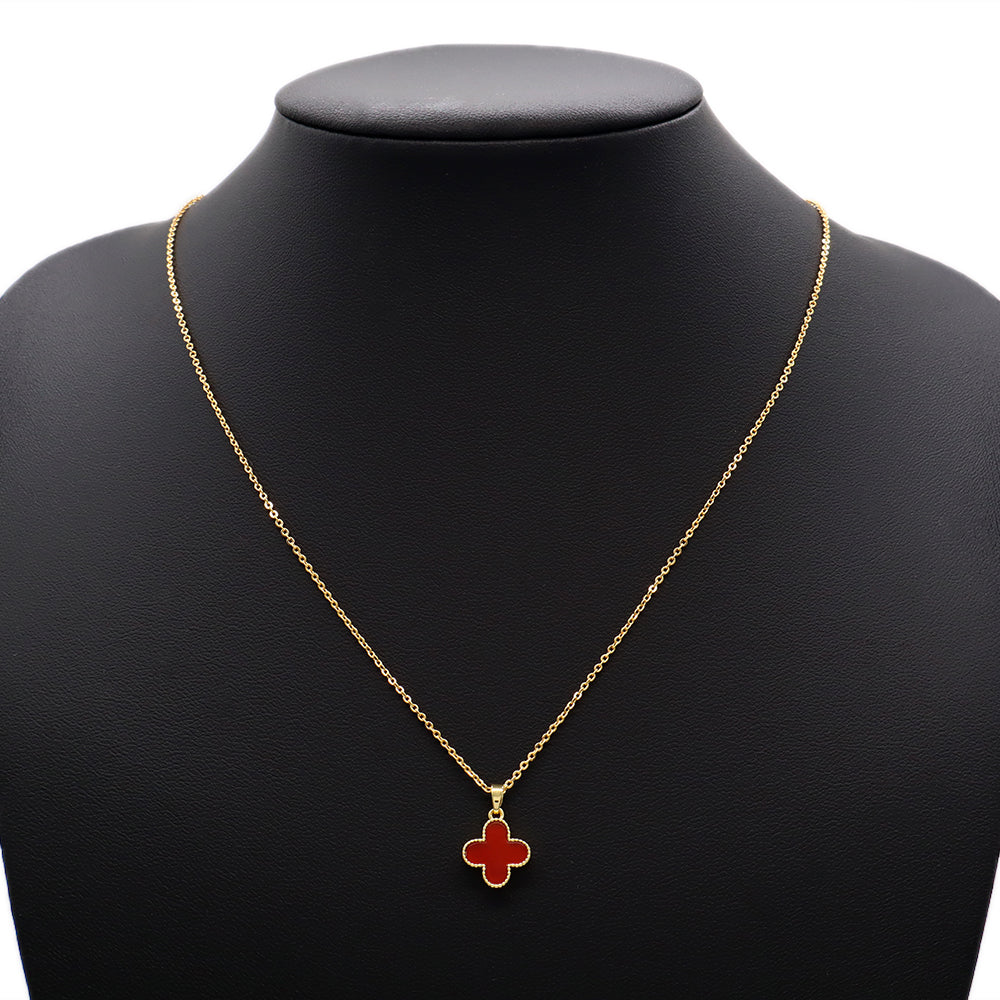 Handmade Custom Natural Stone Gold Plated Charm Necklace