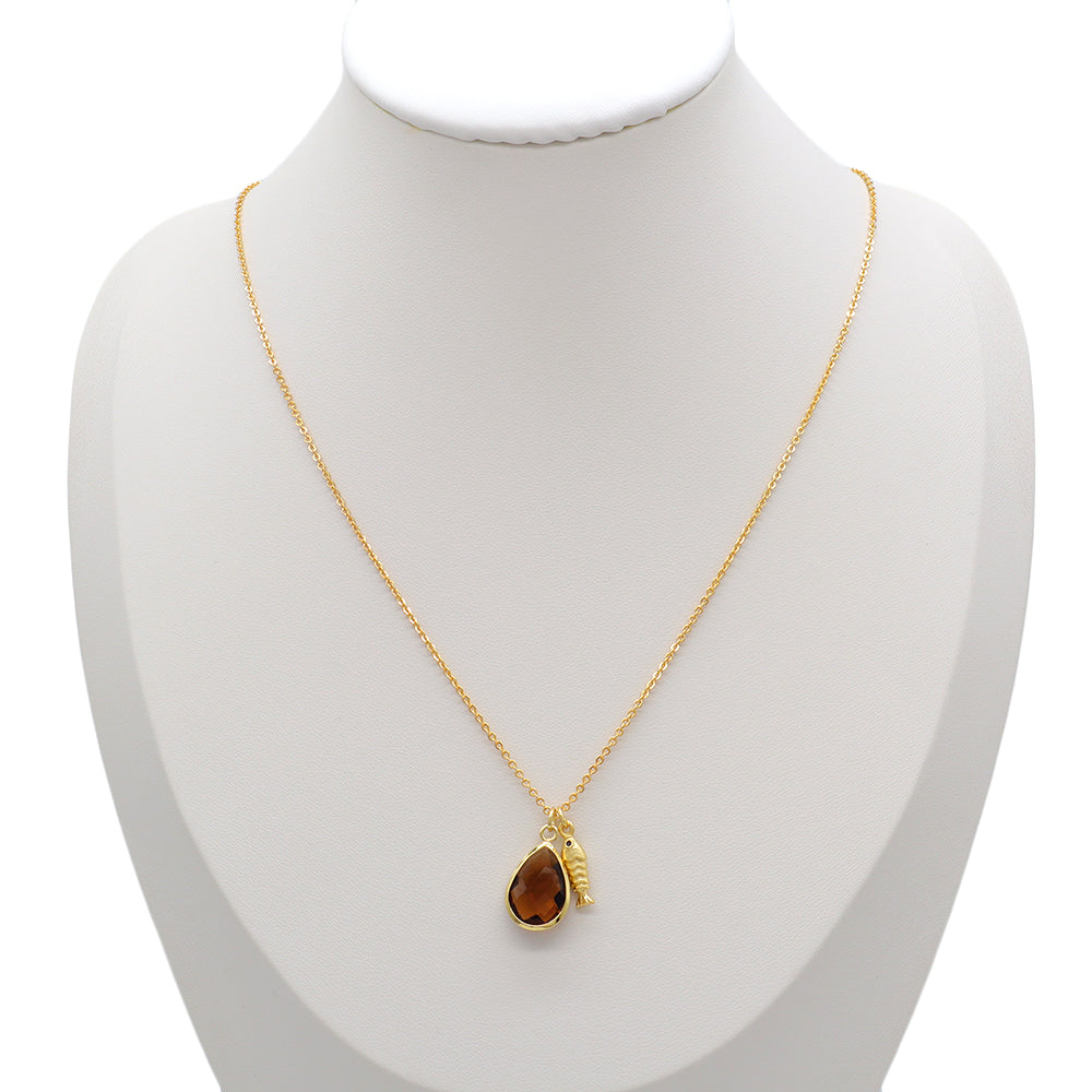 Handmade Custom Glass Crystal Pendant Necklace