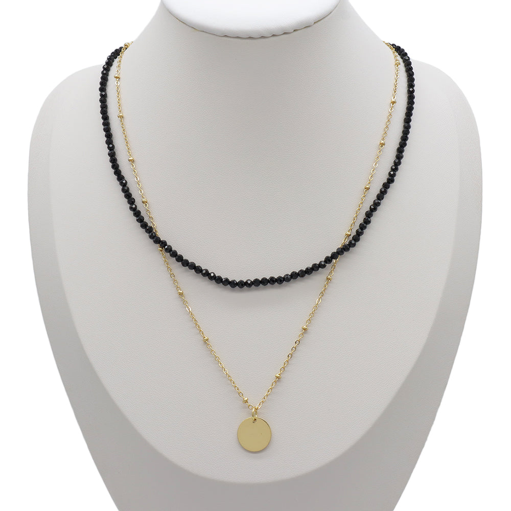 Handmade Custom Natural Stone Double Layer Necklace