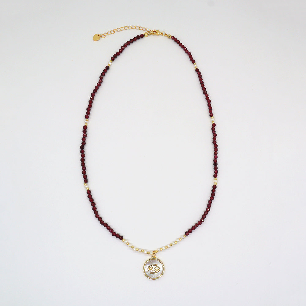 Handmade Custom Brass Natural Stone Necklace With Fresh Water Pearl