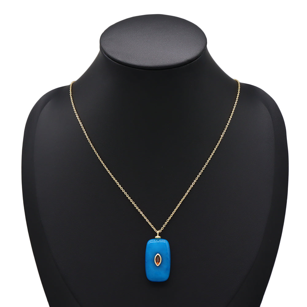 Handmade Customizable Natural Stone Pendant Necklace