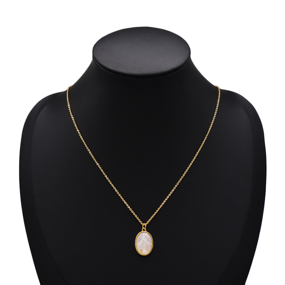 Handmade Customizable Shell Pendant Necklace With 925 Sterling Silver