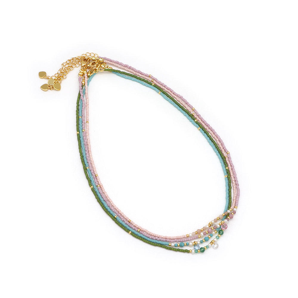 Handmade Customizable Miyuki Beads Necklace With Fresh Water Pearl