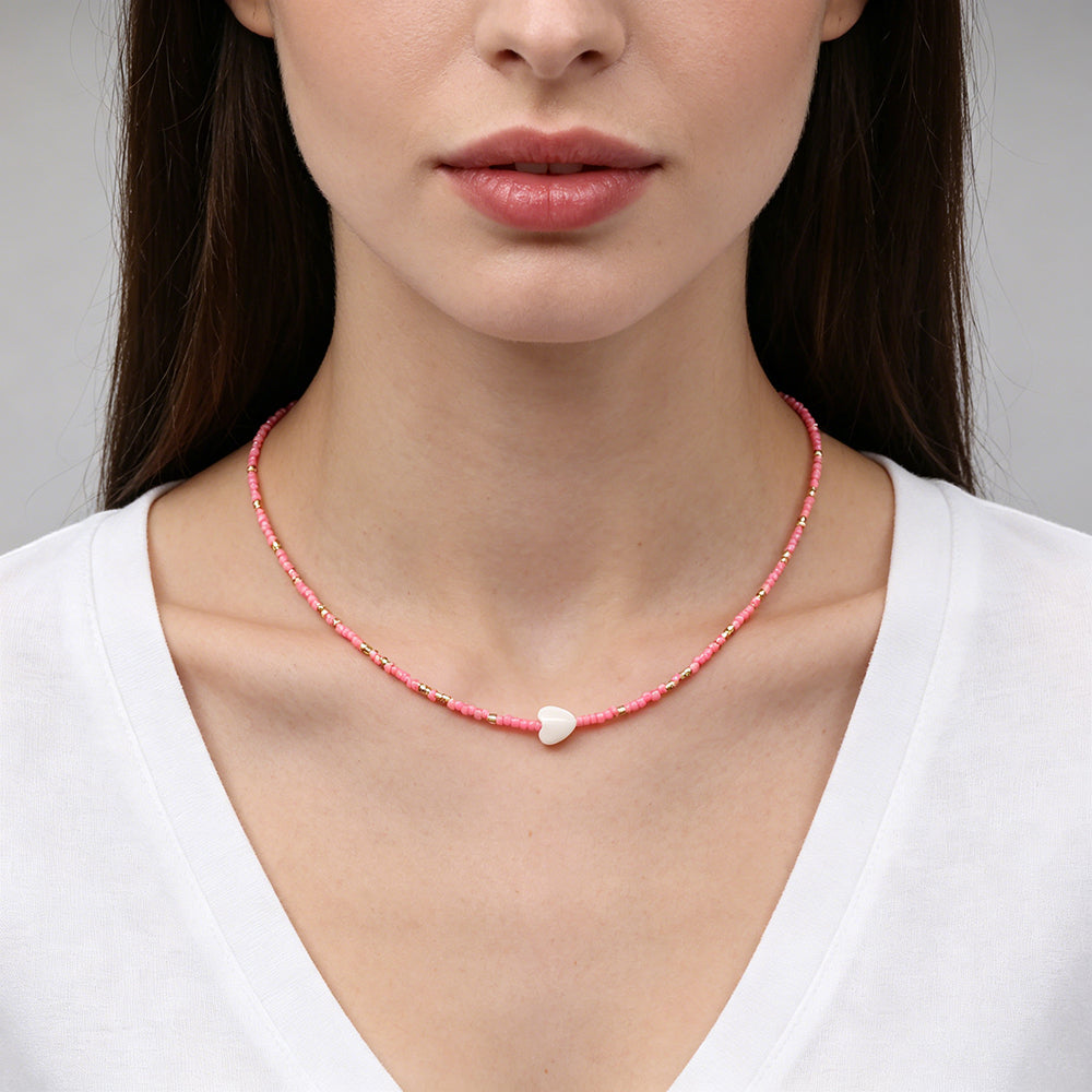 Handmade Customizable Miyuki Beads Necklace With Shell Charm