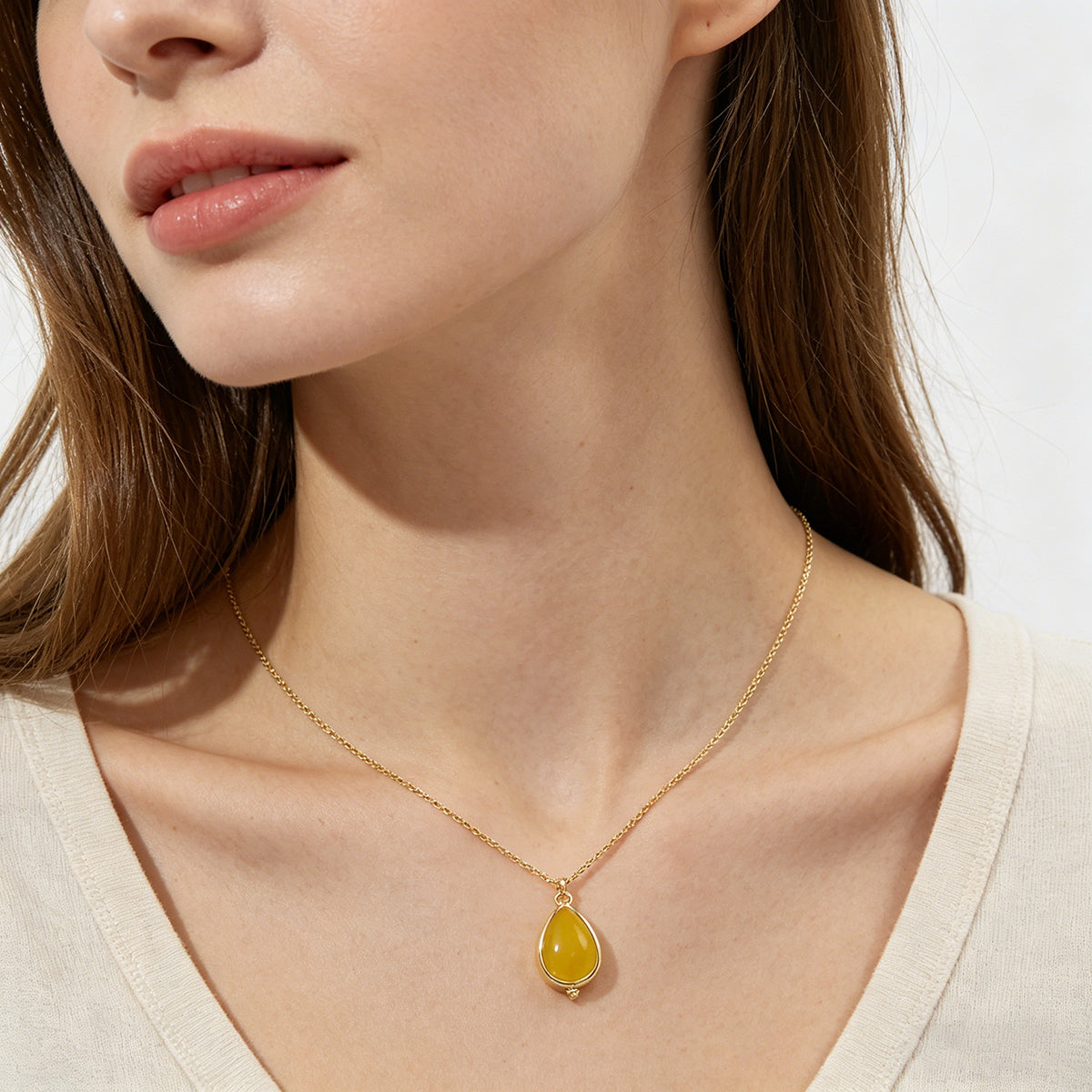 Handmade Customizable Natural Stone Pendant Necklace