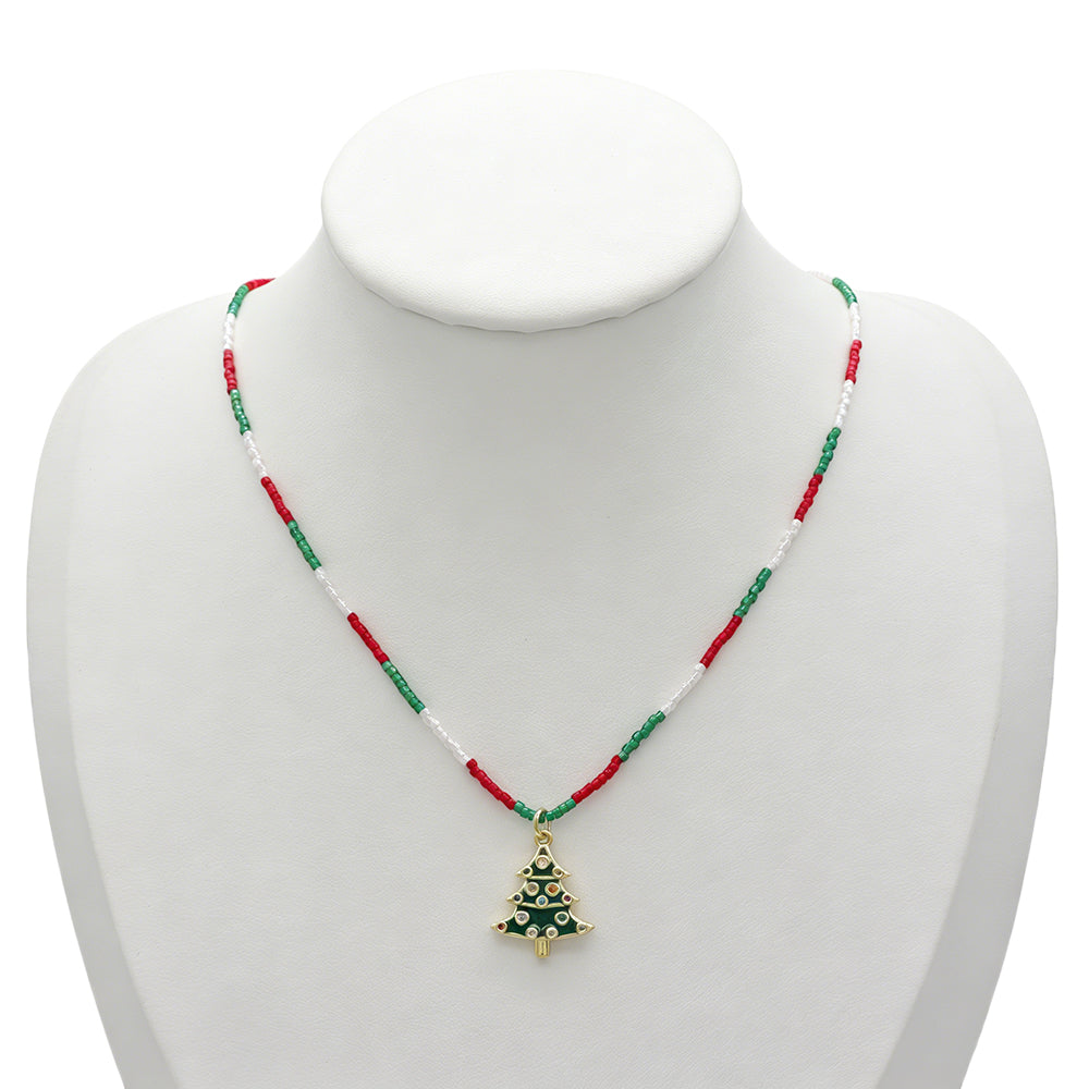 Handmade Customizable Miyuki Beads Necklace With Enamel Pendant