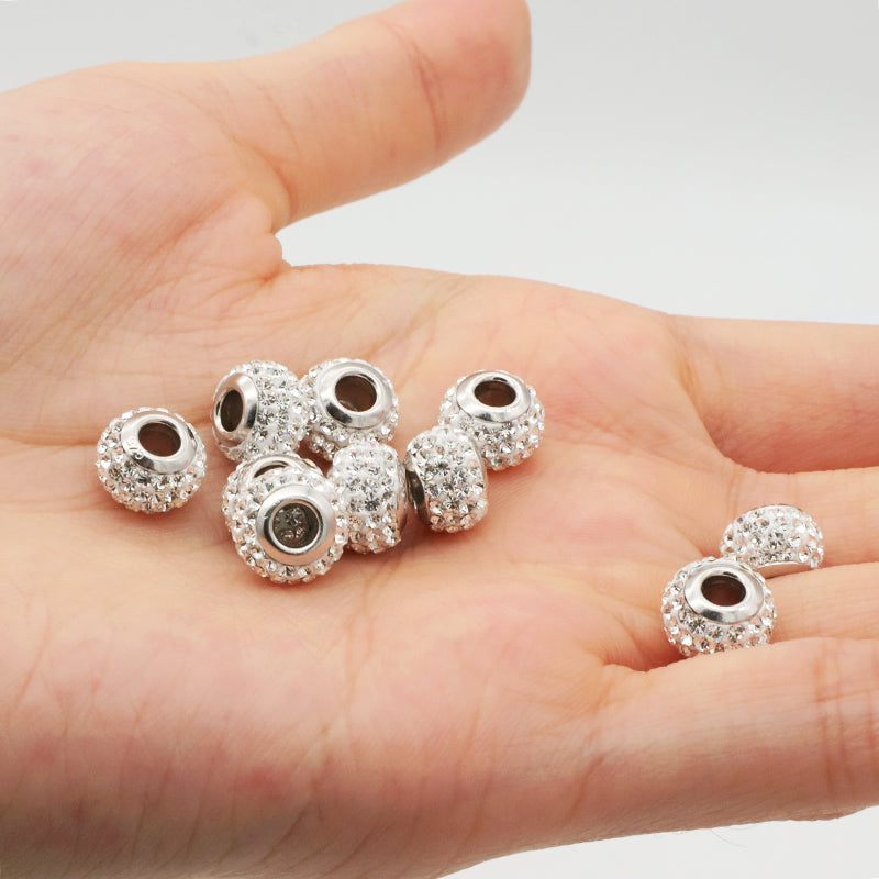 Custom Trendy Women DIY Wholesale Handmade 925 Sterling Silver Clay Crystal Necklace Pendant Charm Jewelry