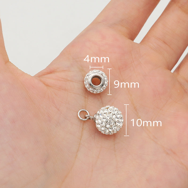 Custom Trendy Women DIY Wholesale Handmade 925 Sterling Silver Clay Crystal Necklace Pendant Charm Jewelry
