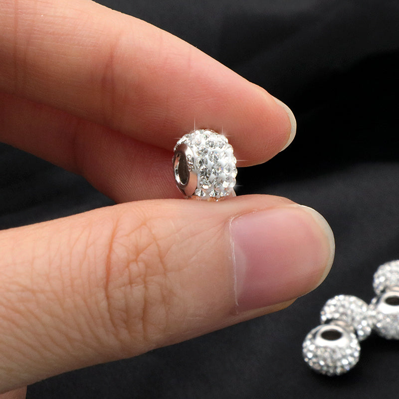 Custom Trendy Women DIY Wholesale Handmade 925 Sterling Silver Clay Crystal Necklace Pendant Charm Jewelry