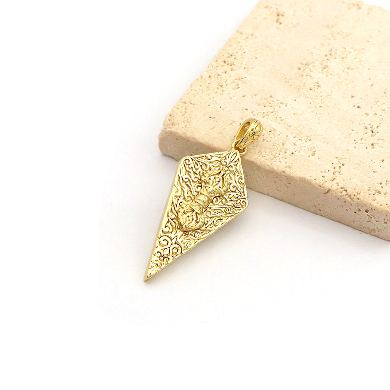 Hot Selling China Factory Wholesale Manufacture Women Fashion Gold Plated Vintage Brass Pendant For Diy Necklace Making