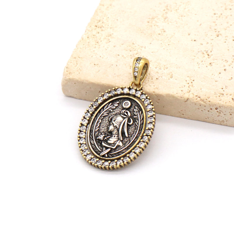 China Factory Wholesale Fashion Design Custom Charm Pendant Jewelry Gold Plated Vintage Pendant For Necklace Making