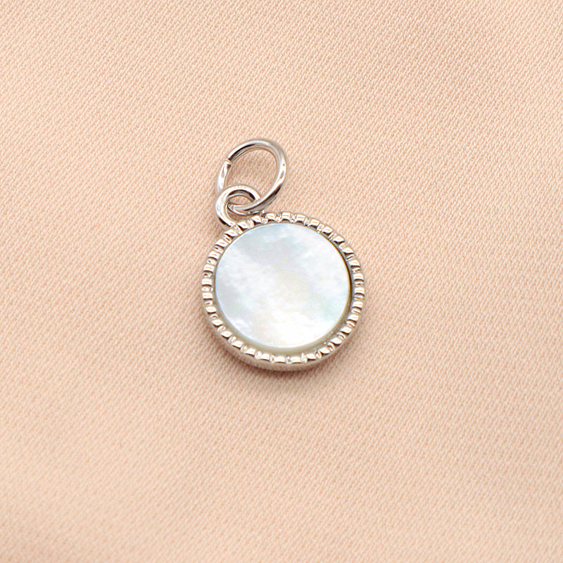 Wholesale Various Newest Custom Jewelry Shell Charm Pendant Jewelry Gold Plated Natural Round Shell Pendant For Jewelry Accessories