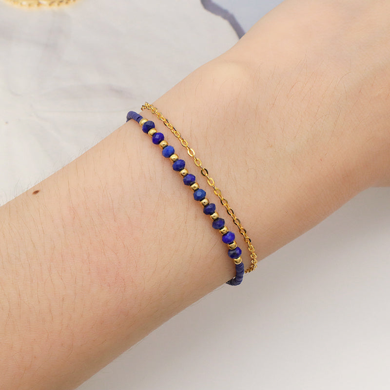 OEM Manufacture Spring 925 Sterling Silver Miyuki Natural Stone Handmade Beaded Bracelet