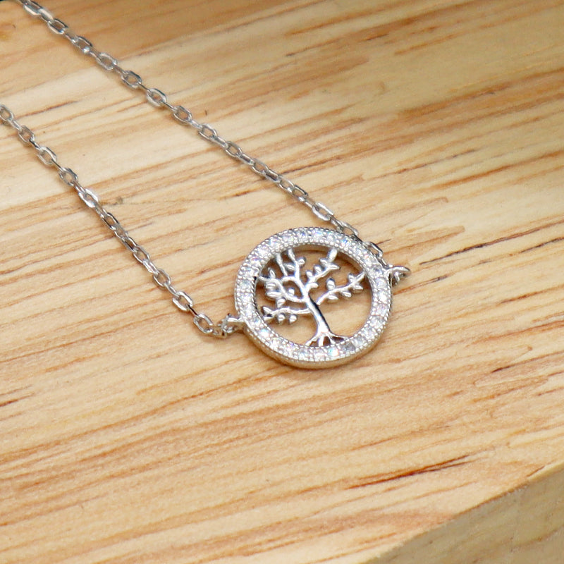 925 sterling silver charm with CZ cross star tree ladies bracelet